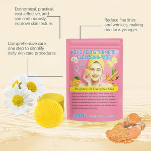 Turmeric Acid Cleaning Pads for Glowing Skin & Pore Cleansing